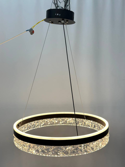 Люстра подвесная светодиодная Lanbos, 62 Вт LED, до 20 кв м, черная