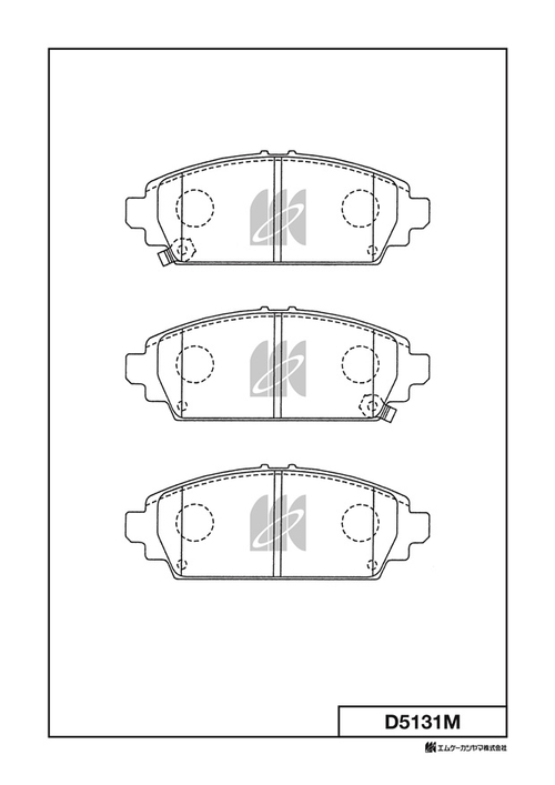 Дисковые тормозные колодки KASHIYAMA D5131M