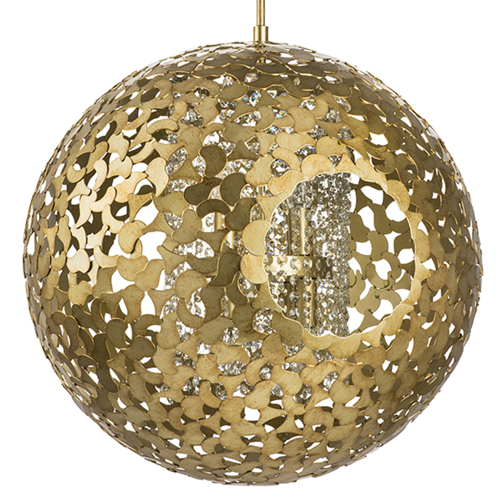 727081 Люстра VERONA 8х40W E14 ЗОЛОТО/ПРОЗРАЧНЫЙ