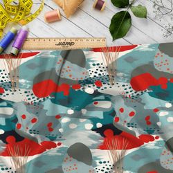 Ткань премиум габардин абстрактный переплет