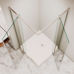 Душевой уголок с распашными дверями на петлях - RGW SV-33 (Прозрачное, 900x900)