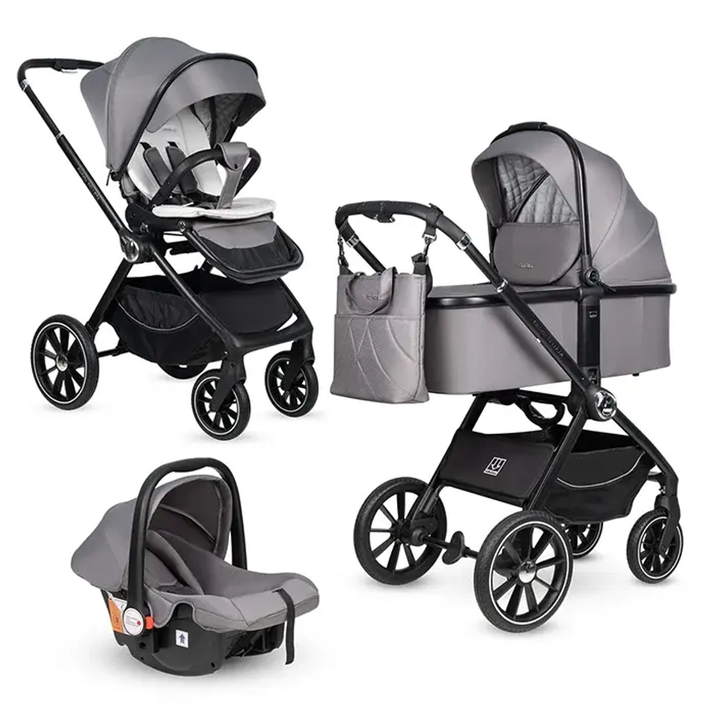 Коляска модульная 3в1 Belleza 2024 (Foggy grey/Туманно-серый FB-3)