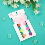 Заколки-крабы для волос детские 6шт c резинкой для волос «Collection Boom - Звездочки», цвет микс, 1,5см