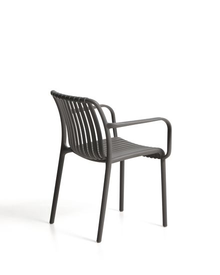Уличный стул Isabellini из пластика графитового цвета