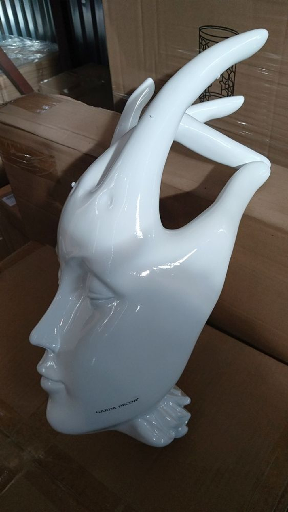 Статуэтка "Мудрость", Garda Decor E1192, полирезина, 41x23x20 см, белая