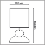 8127/1T LN Настольная лампа E27 1*60Вт 220В IP20 COMFI