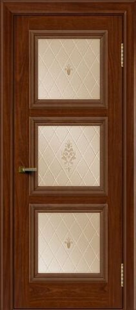 Межкомнатная дверь ЛайнДор Грация ДО Лилия Бронза 10 Красное дерево