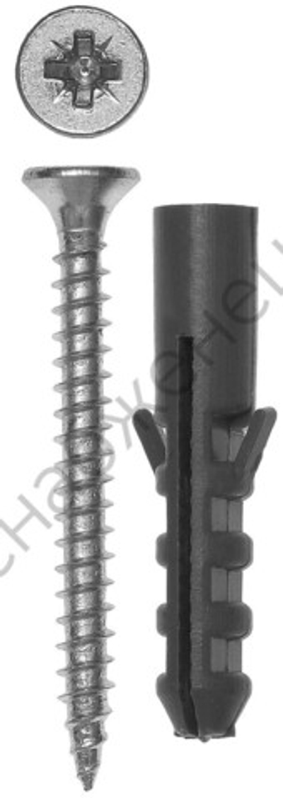 ЗУБР ЕВРО 8х40 / 4.5х50 мм, распорный дюбель полипропиленовый с шурупом, 10 шт (30662-08-40)