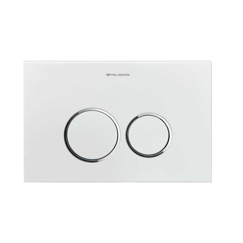 Клавиша смыва для инсталляции Milacio Standart MCU.201 два режима слива, механическое, белый