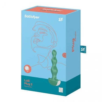 Зеленая анальная пробка с вибрацией Lolli Plug 2 - 14 см. (Цвет: зеленый)