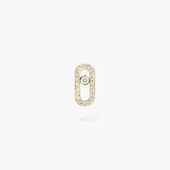 Messika Move Uno single pave stud earring