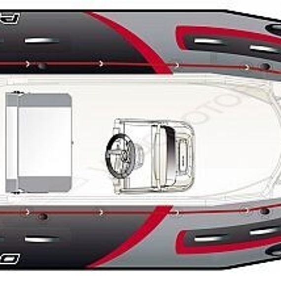 Лодка надувная ZODIAC PRO 500 RACING NEO хайпалон-неопрен ( черно-серые баллоны, белый корпус )