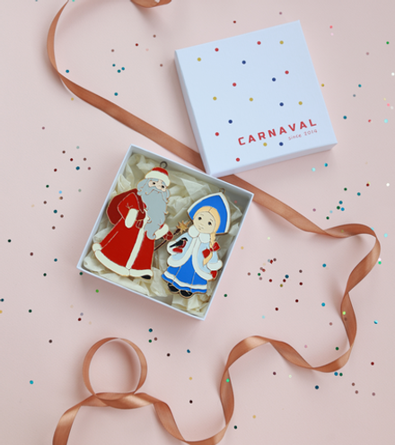 Подарочный набор Дед Мороз и Снегурочка