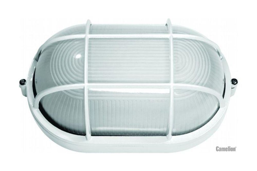 Светильник 1201S C01 NEW НБП 04-100-002 УХЛ1 "Решетка" 100Вт 130град.C овал бел. Camelion 13662 Светильник 1201S C01 NEW НБП 04-100-002 УХЛ1 "Решетка" 100Вт 130град.C овал бел. Camelion 13662