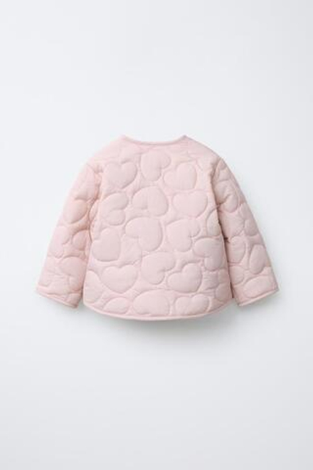 ZARA СТЕГАНАЯ КУРТКА WATER REPELLENT, РОЗОВЫЙ
