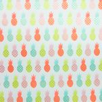 Упаковочная бумага (0,5*0,7 м) Разноцветные ананасы, Металлик, 1 шт.