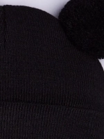 Шапка детская осенняя с помпонами