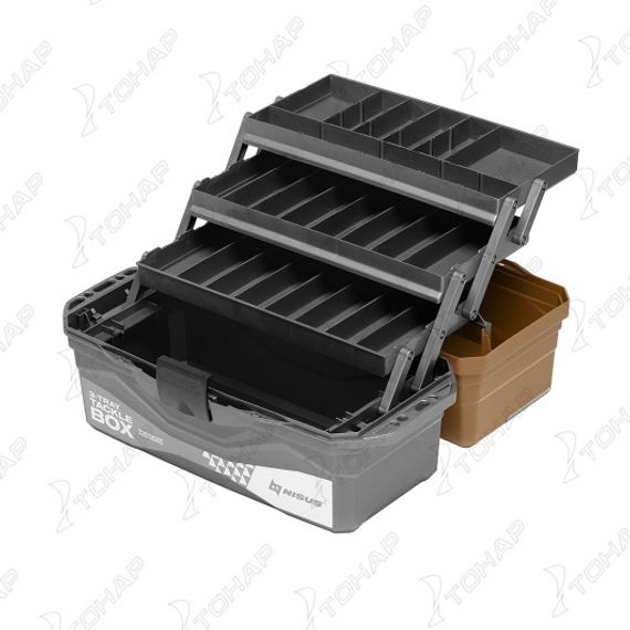 Ящик для снастей NISUS Tackle Box трехполочный золотой (N-TB-3-GO)