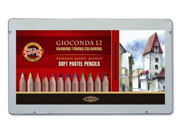 Карандаши пастельные GIOCONDA SOFT 8827, 12 цветов