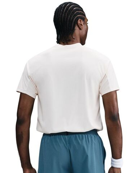Мужская теннисная футболка Nike Court RG Dri-FIT Advantage Slam - бледная слоновая кость/черный