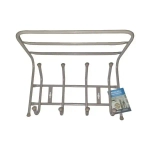 Вешалка настенная 4 крючка с полкой, 405, Бежевый металлик, ВП4/БЖ