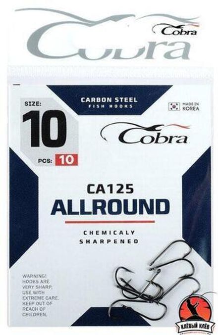 Крючки Cobra ALLROUND сер. CA129 разм. 006 10шт.