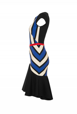 Платье с ассиметричным вырезом горловины 06-18SS