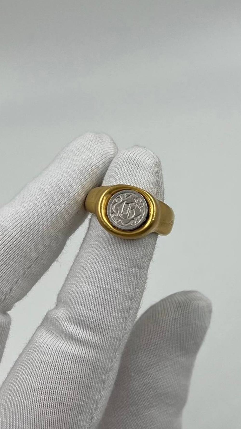 Кольцо биколор в античном стиле