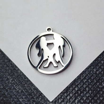 Знаки зодиаков, подвески сталь, р-р 20×17.5мм, штучно