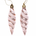 Ёлочные игрушки «Таинственное очарование» Сосульки 10 см (набор 2шт), шампань