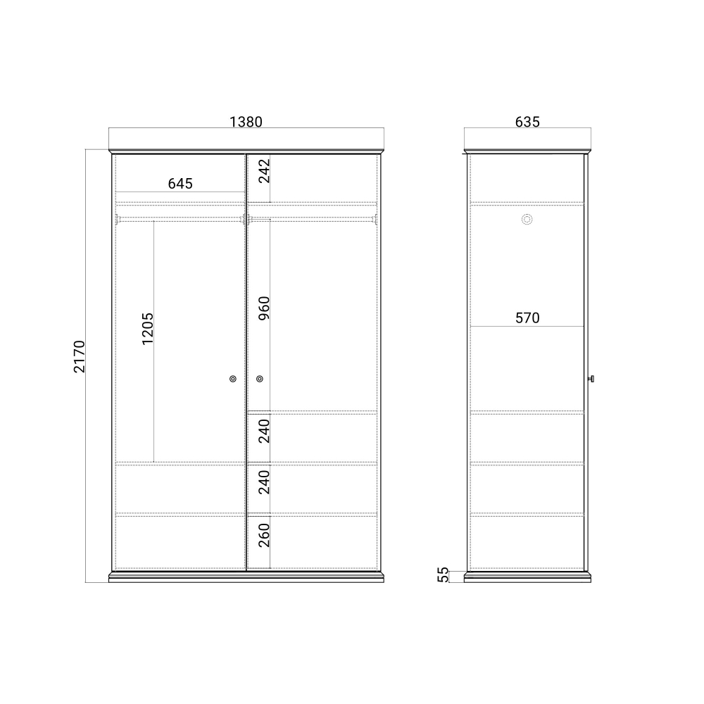 Шкаф CRYSTAL CRD006