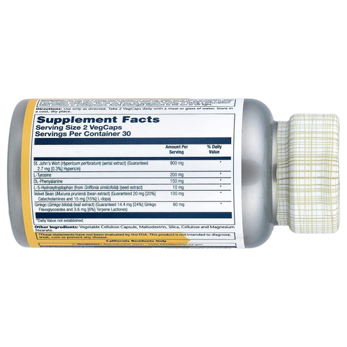 Solaray, зверобой, 60 растительных капсул