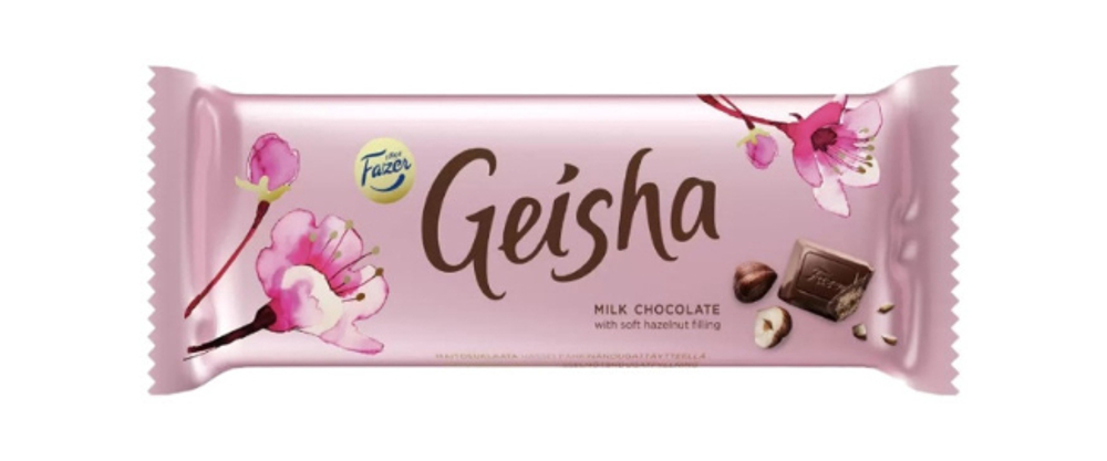 Шоколад молочный Geisha с ореховой начинкой TM Fazer, 100 г