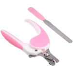Набор для груминга «Нежный Бро», когтерез и пилка, цвет белый/розовый (блистер U)