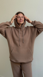 Худи Basic премиум утепленное, Мокко