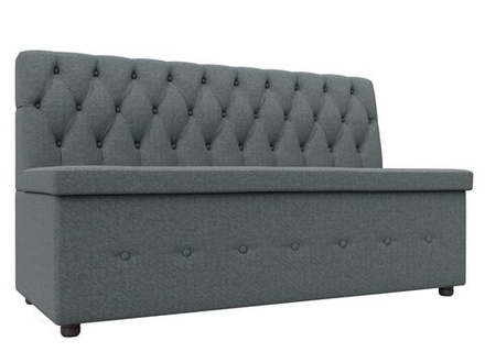 Диван кухонный прямой Вента, Амур 07 серый, Рогожка, 123739