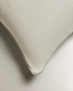 Zara Home наволочка декоративная из льна, белый, 40x60 см