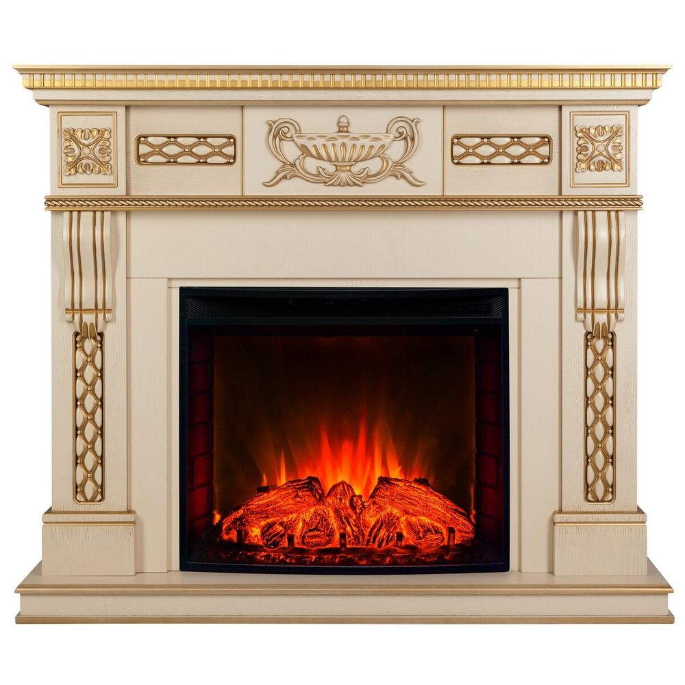Электрокамин RealFlame Corsica Lux 25,5/26 WT с очагом Evrika 25,5 LED