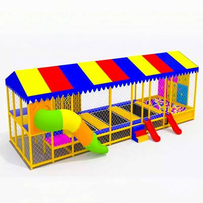 Детский игровой лабиринт с крышей «Станция радости» 10×3,69×3,3 м