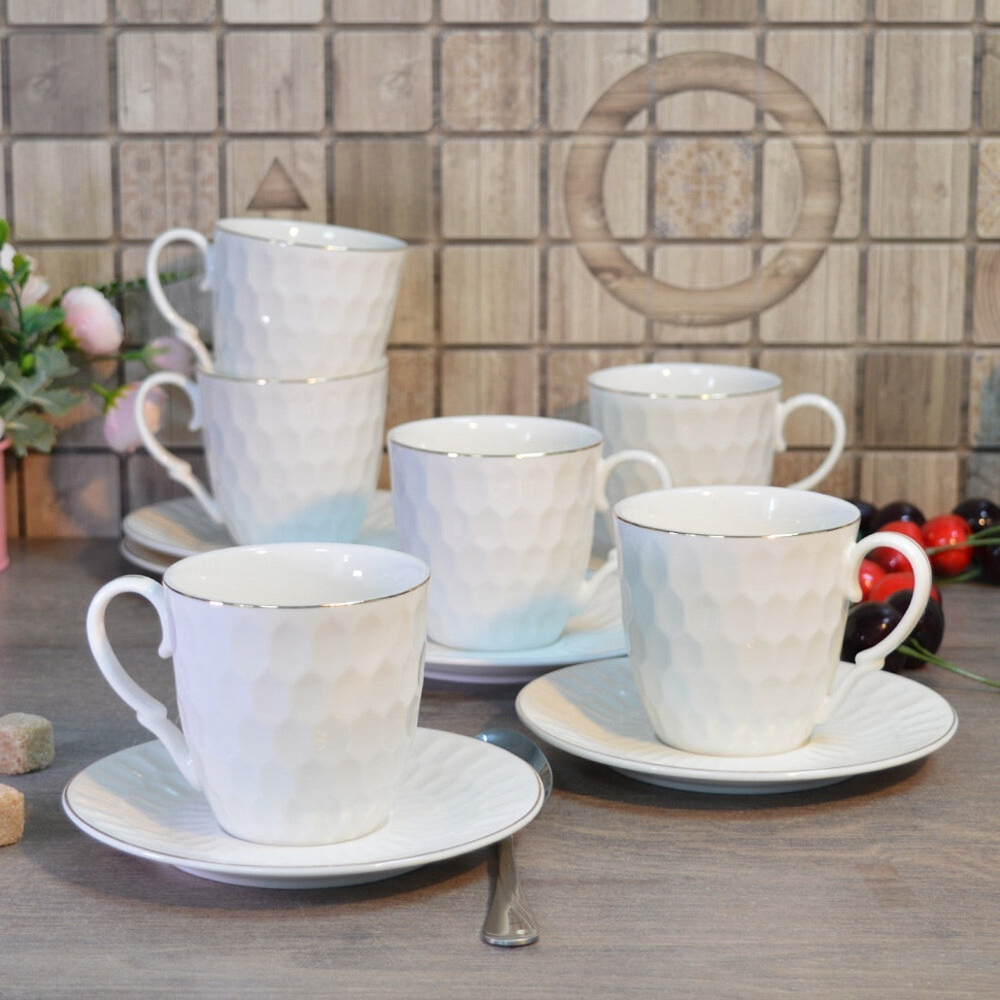 Чайный набор 12 предметов 240мл "Пломбир" (00110502)