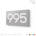Номер на дверь 995, табличка на дверь для офиса, квартиры, кабинета, аудитории, склада, серая 120х70 мм, Айдентика Технолоджи