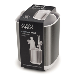 Органайзер для зубных щеток easystore steel, 9х9х12,5 см, белый