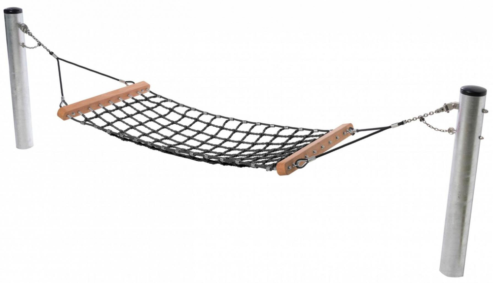 Гамак Hammock из армированного каната со стойками для детской площадки