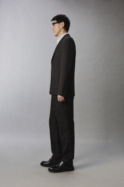 ZARA КОСТЮМНЫЕ БРЮКИ С УЗОРОМ «ГУСИНАЯ ЛАПКА», ТЕМНО-КОРИЧНЕВЫЙ