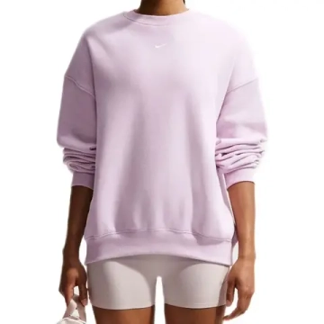 Женская Кофта теннисная Nike Studio Fleece Medium Weight Oversized Crew - bleached lilac/sail