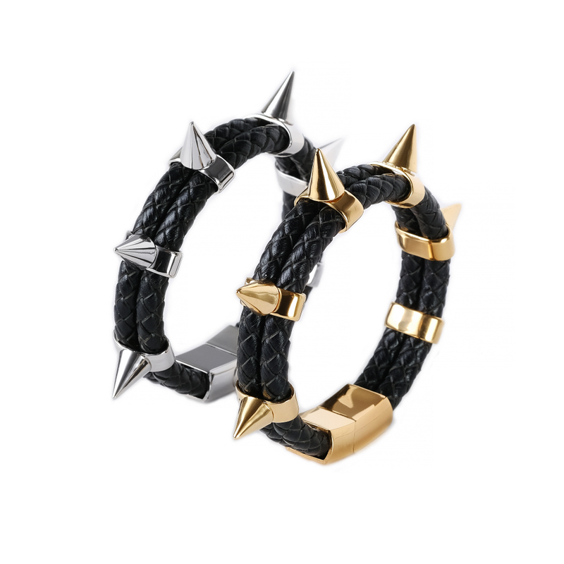 spike cord bracelet