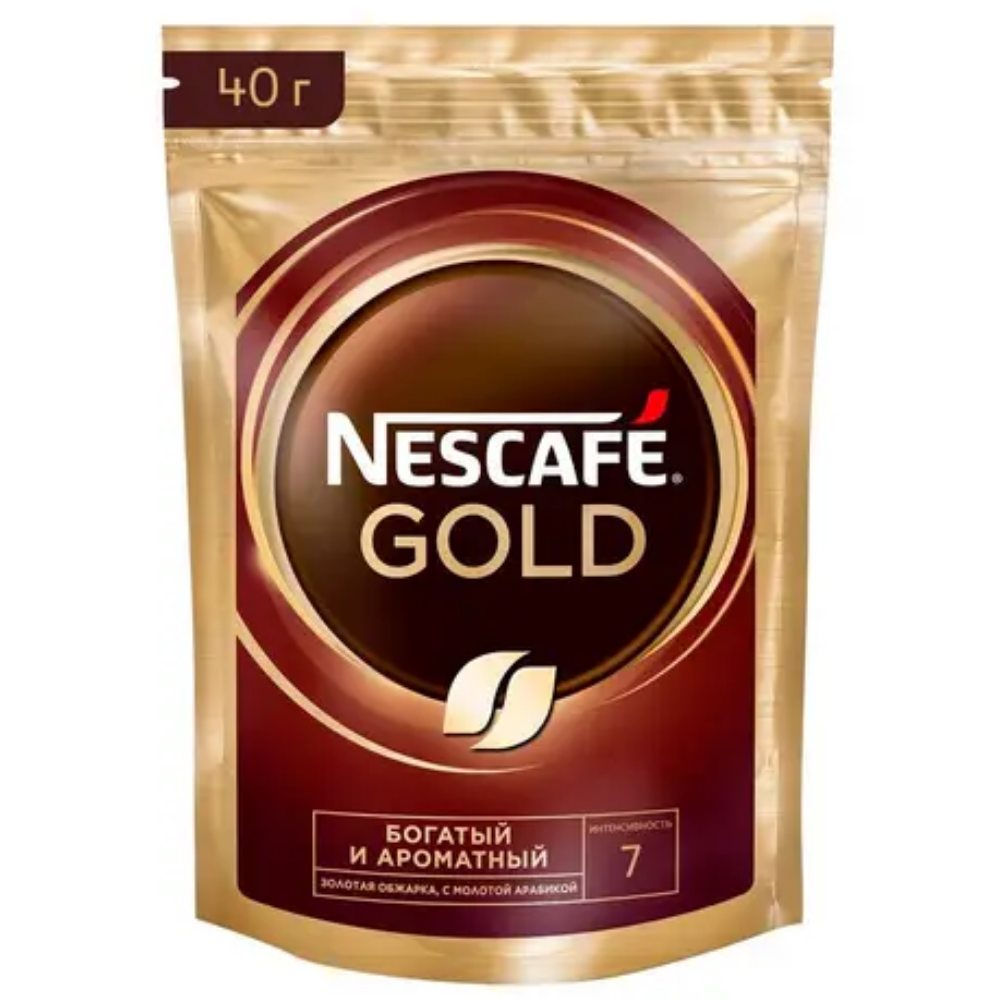 Кофе растворимый Nescafe Gold 40 гр м/уп