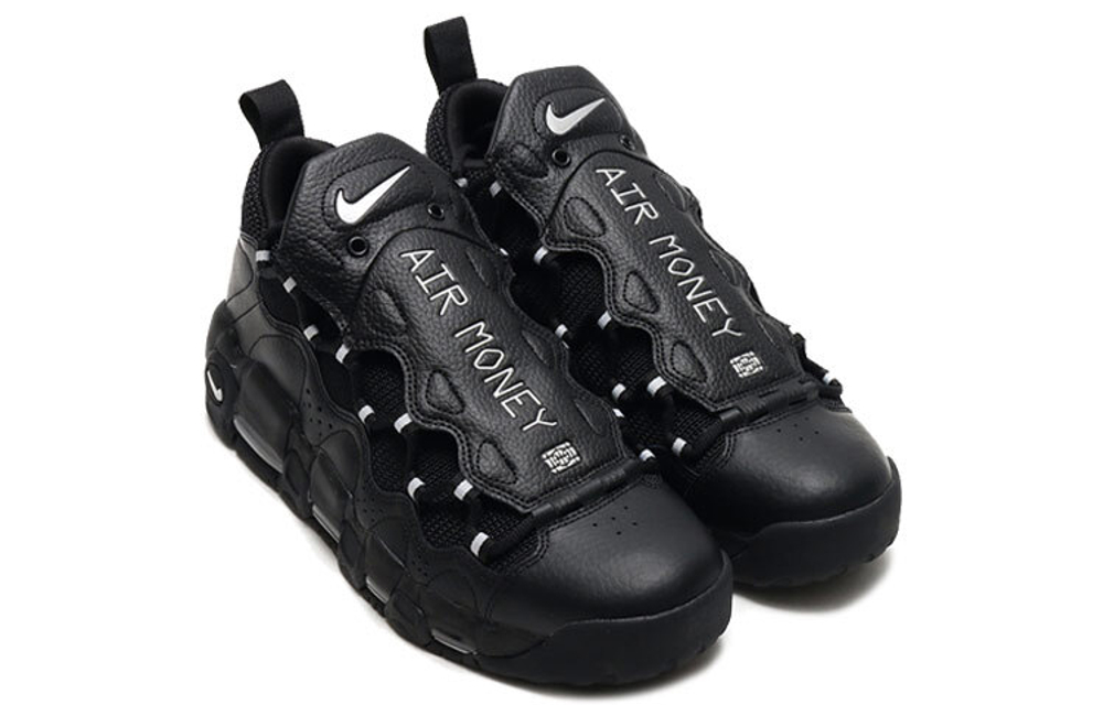 Кроссовки Nike Air More Money Black Metallic Silver