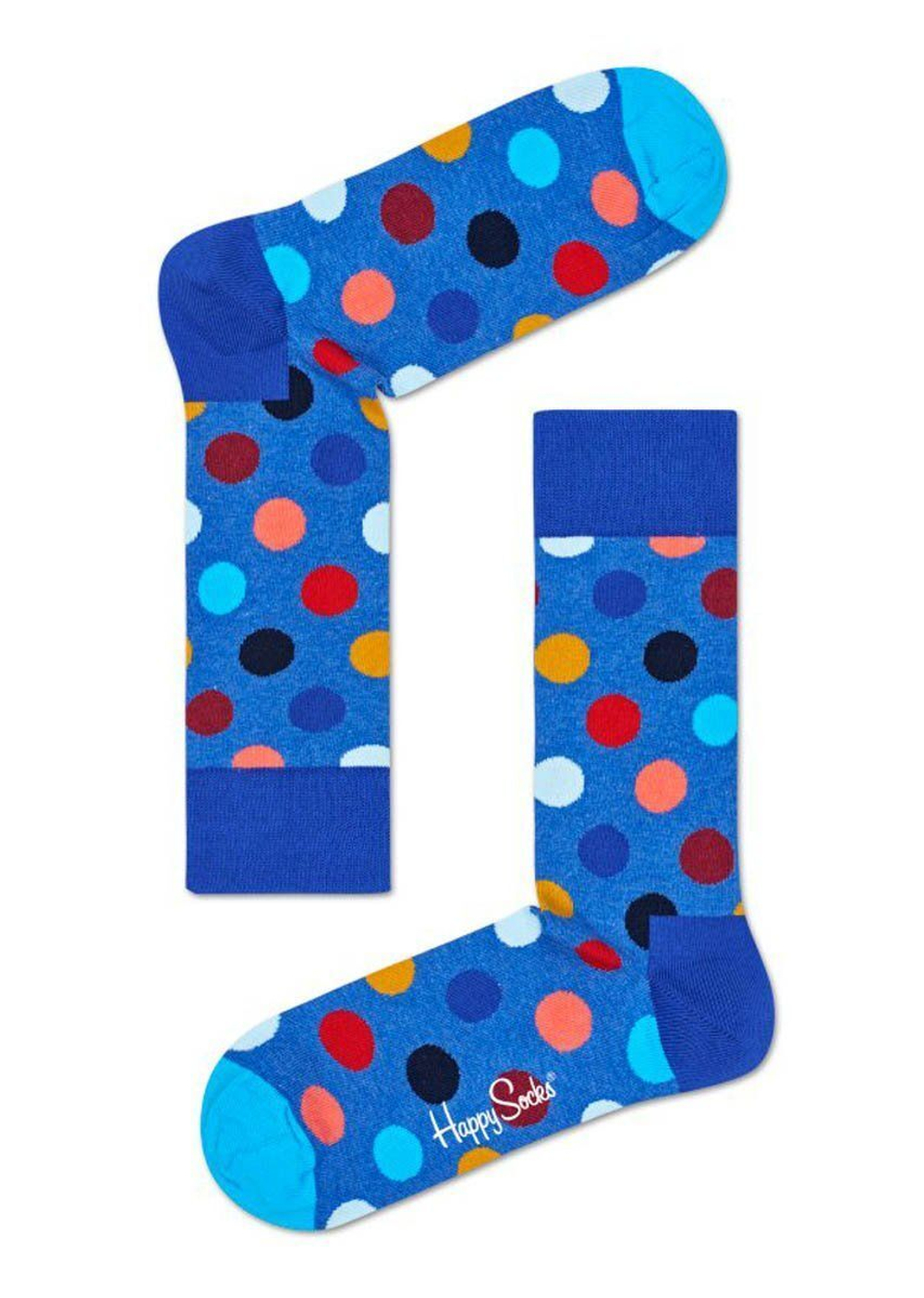 Синие носки унисекс в горох Big Dot Sock (Размер: 29) (Цвет: синий)