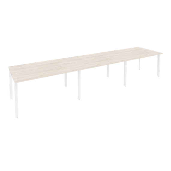 Onix Стол переговорный O.MP-PRG-3.3 Денвер Светлый/Металл Белый 4140*980*750